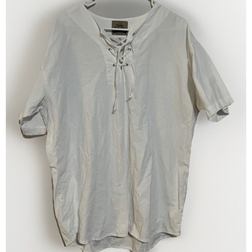 cotton collection organic shirt Tunic‎ Size XL White Peruvian Cotton Lagenlook